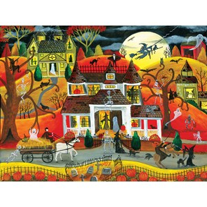SunsOut (54771) - Cheryl Bartley: "Halloween Fright Night" - 500 Teile Puzzle