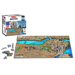 4D Cityscape (40080) - "Boston, USA" - 1100 Teile Puzzle