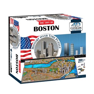 4D Cityscape (40080) - "Boston, USA" - 1100 Teile Puzzle
