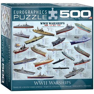 Eurographics (8500-0133) - "Kriegsschiffe des 2. Weltkriegs" - 500 Teile Puzzle