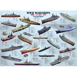 Eurographics (8500-0133) - "Kriegsschiffe des 2. Weltkriegs" - 500 Teile Puzzle