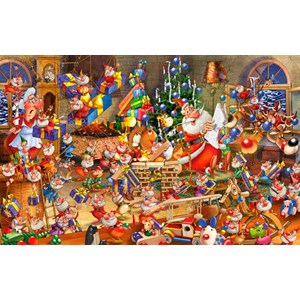 Piatnik (537943) - François Ruyer: "Weihnachtsmann" - 1000 Teile Puzzle