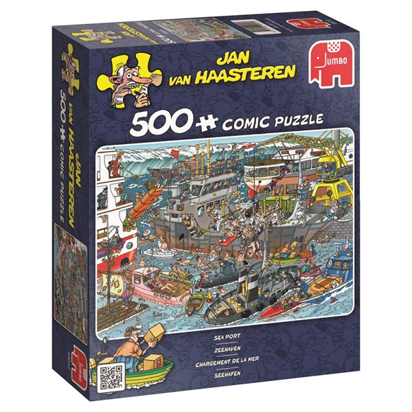 Jumbo (19012) - Jan van Haasteren: "Der Seehafen" - 500 Teile Puzzle