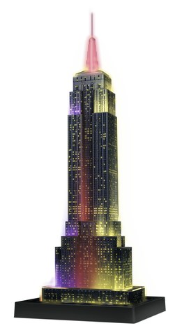 Ravensburger (12566) - "Empire State Building bei Nacht" - 216 Teile Puzzle