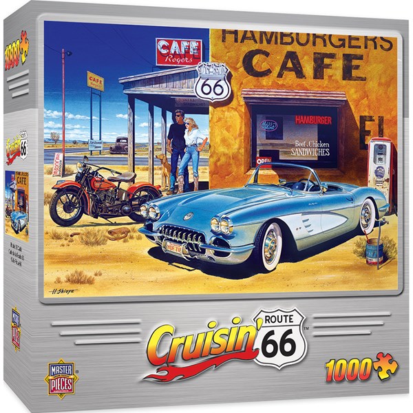 MasterPieces (71517) - Hiroaki Shioya: "Route 66 Café" - 1000 Teile Puzzle