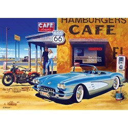 MasterPieces (71517) - Hiroaki Shioya: "Route 66 Café" - 1000 Teile Puzzle