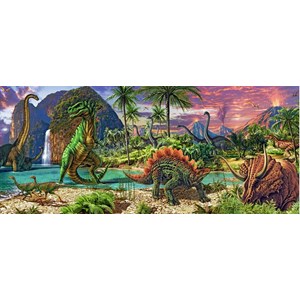 Ravensburger (12747) - Steve Read: "In the Land of the Dinosaurs" - 200 Teile Puzzle