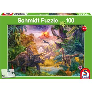 Schmidt Spiele (56129) - Jan Patrik Krasny: "Das Tal der Dinosaurier" - 100 Teile Puzzle