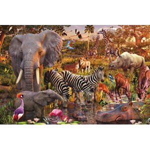 Ravensburger (17037) - David Penfound: "Afrikanische Tierwelt" - 3000 Teile Puzzle