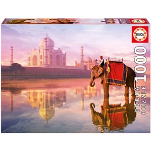 Educa (16756) - "Elefant vor dem Taj Mahal" - 1000 Teile Puzzle