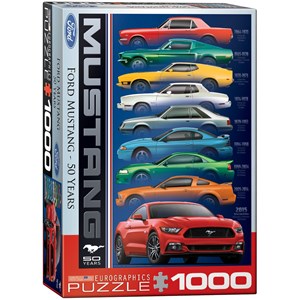 Eurographics (6000-0699) - "Ford Mustang Baureihen" - 1000 Teile Puzzle