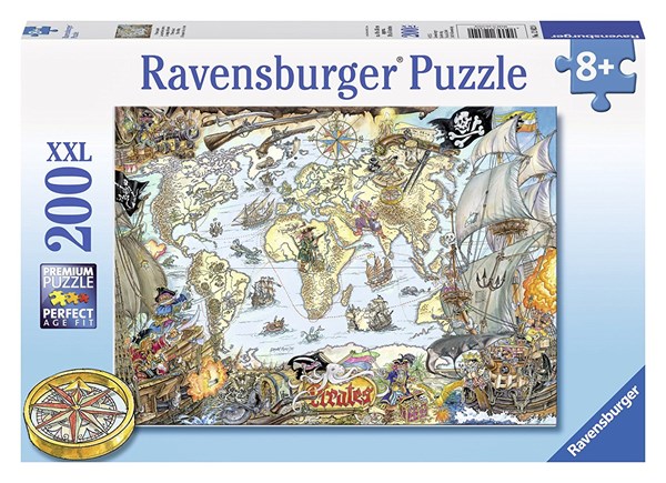 Ravensburger (12802) - "Piratenkarte" - 200 Teile Puzzle