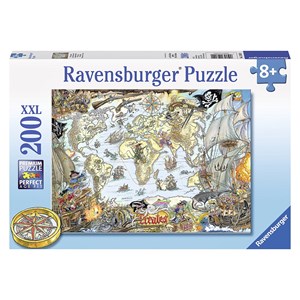 Ravensburger (12802) - "Piratenkarte" - 200 Teile Puzzle