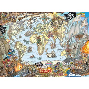 Ravensburger (12802) - "Piratenkarte" - 200 Teile Puzzle