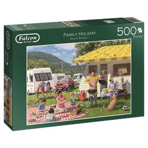 Falcon (11093) - "Sommerurlaub mit der Familie" - 500 Teile Puzzle