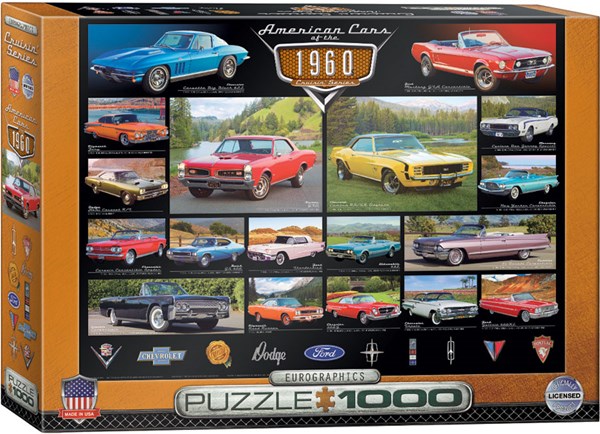 Eurographics (6000-0677) - "American Cars of the 1960's" - 1000 Teile Puzzle