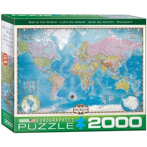 Eurographics (8220-0557) - "Weltkarte" - 2000 Teile Puzzle