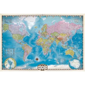 Eurographics (8220-0557) - "Weltkarte" - 2000 Teile Puzzle