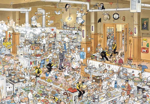 Jumbo (13049) - Jan van Haasteren: "Die Küche" - 1000 Teile Puzzle