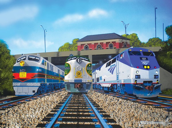 SunsOut (21332) - Robert West: "Historische Züge" - 1000 Teile Puzzle