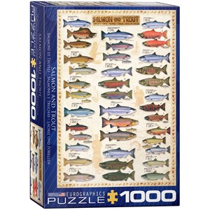 Eurographics (6000-0311) - "Der Lachs und die Forelle" - 1000 Teile Puzzle