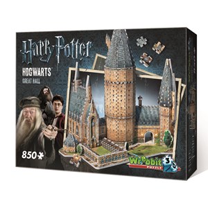 Wrebbit (W3D-2014) - "Harry Potter Hogwarts Große Halle" - 850 Teile Puzzle