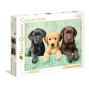 Clementoni (39279) - Greg Cuddiford: "Die drei drolligen Labradore" - 1000 Teile Puzzle