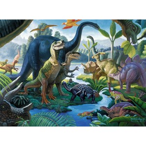 Ravensburger (10740) - "Im Land der Riesen, Dinosaurier" - 100 Teile Puzzle