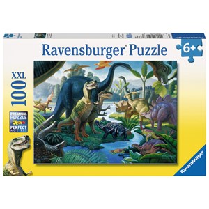 Ravensburger (10740) - "Im Land der Riesen, Dinosaurier" - 100 Teile Puzzle