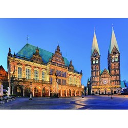 Ravensburger (19622) - "Blick aufs Rathaus, Bremen" - 1000 Teile Puzzle