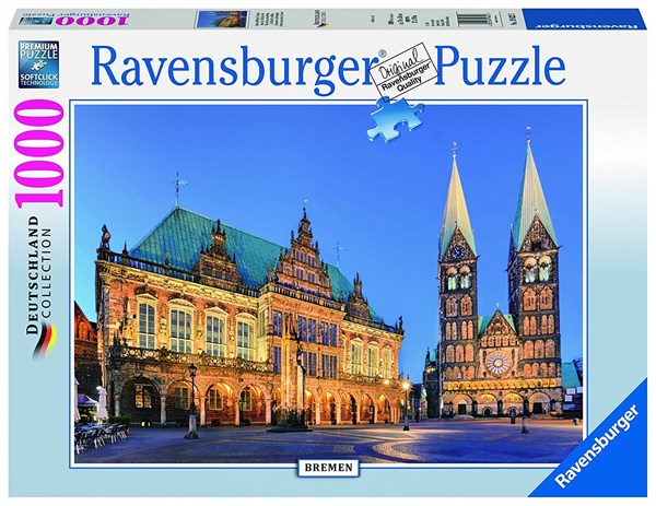 Ravensburger (19622) - "Blick aufs Rathaus, Bremen" - 1000 Teile Puzzle