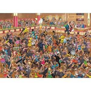 Jumbo (01617) - Jan van Haasteren: "Tanzball" - 1000 Teile Puzzle