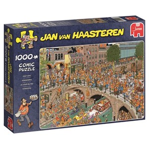 Jumbo (19054) - Jan van Haasteren: "Königstag" - 1000 Teile Puzzle