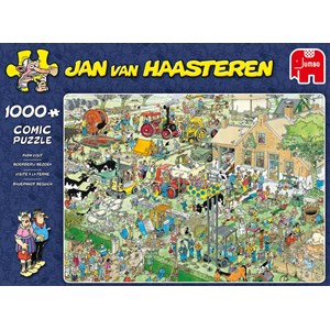 Jumbo (19063) - Jan van Haasteren: "Bauernhof Besuch" - 1000 Teile Puzzle