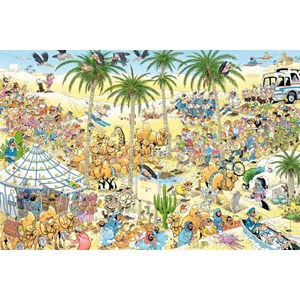Jumbo (19059) - Jan van Haasteren: "Die Oase" - 1500 Teile Puzzle
