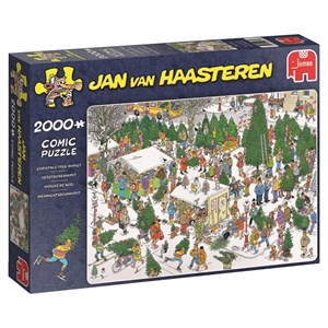 Jumbo (19062) - Jan van Haasteren: "Weihnachtsmarkt" - 2000 Teile Puzzle