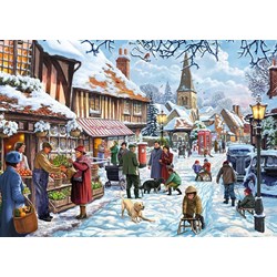 Falcon (11191) - "Wintereinkauf in der Stadt" - 1000 Teile Puzzle