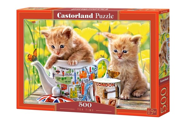 Castorland (B-52356) - "Kätzchen in der Teekanne" - 500 Teile Puzzle