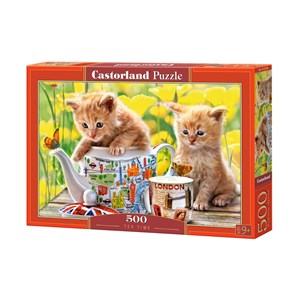 Castorland (B-52356) - "Kätzchen in der Teekanne" - 500 Teile Puzzle