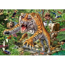 Schmidt Spiele (58226) - "Tiger Angriff" - 500 Teile Puzzle