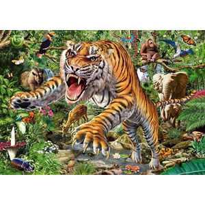 Schmidt Spiele (58226) - "Tiger Angriff" - 500 Teile Puzzle