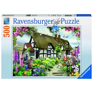 Ravensburger (14709) - "Verträumtes Cottage" - 500 Teile Puzzle