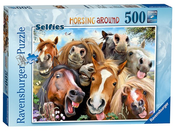Ravensburger (14763) - "Pferde Selfie" - 500 Teile Puzzle