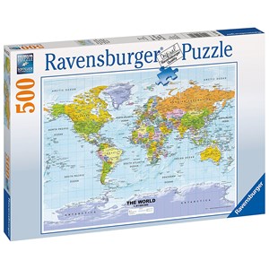 Ravensburger (14755) - "Weltkarte, politisch" - 500 Teile Puzzle