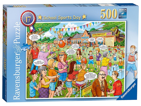 Ravensburger (14749) - Geoffrey Tristram: "School Sports Day" - 500 Teile Puzzle