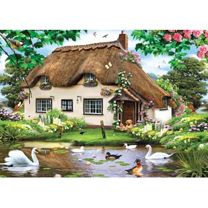 Falcon (11014) - "Cottage am Schwanenteich" - 500 Teile Puzzle