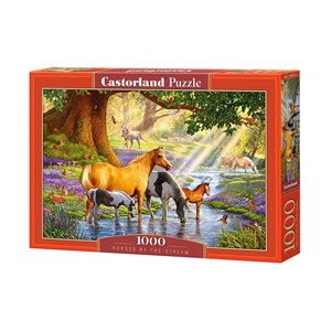Castorland (C-103737) - "Pferde am Flusslauf" - 1000 Teile Puzzle