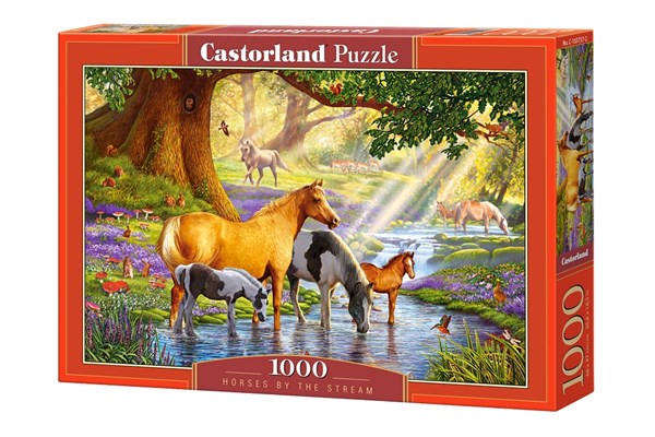 Castorland (C-103737) - "Pferde am Flusslauf" - 1000 Teile Puzzle
