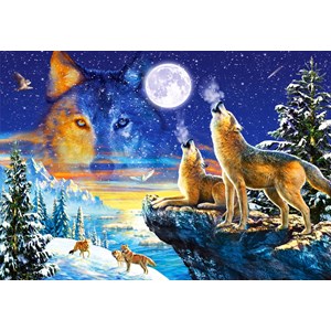 Castorland (C-103317) - "Heulende Wölfe" - 1000 Teile Puzzle