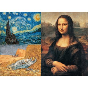 Clementoni (08008) - Leonardo Da Vinci, Vincent van Gogh: "Museum Collection" - 1000 Teile Puzzle